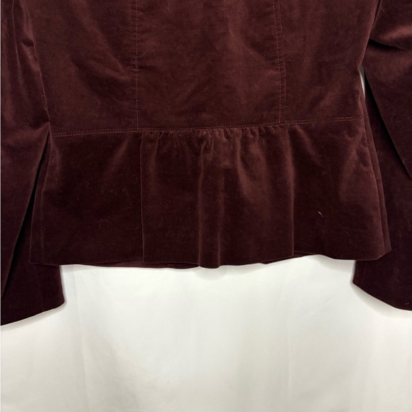 Talbots Women's Blazer Velvet Burgundy Size 10 - Picture 9 of 10